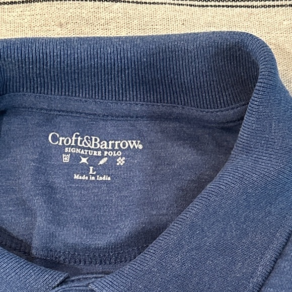 croft & barrow Men's Deep Blue Polo Shirt - Picture 5 of 6